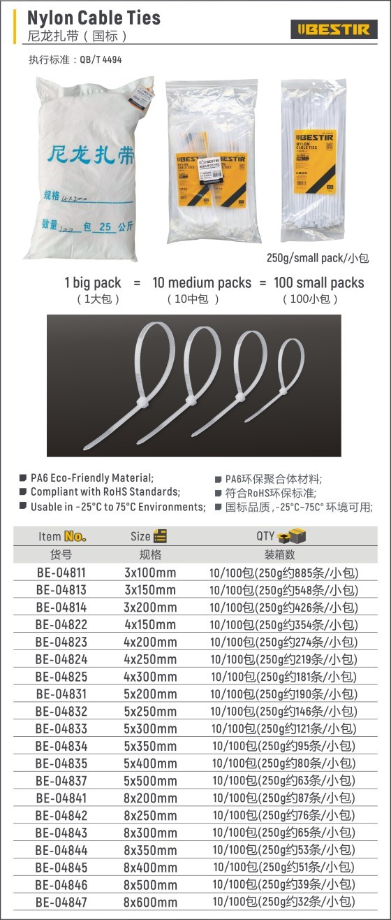 Nylon Cable Ties BE-04811 - Image 2